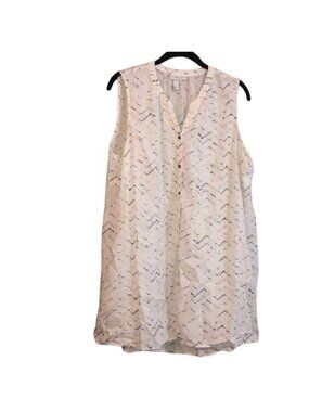 Liz Lange Maternity Sleeveless Button-Front Dress Large